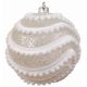 Χριστουγεννιάτικη Μπάλα Λευκή με Σχέδια (10cm)