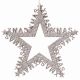 Χριστουγεννιάτικο Πλαστικό Αστεράκι Ασημί "XMAS" (11cm)