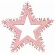 Χριστουγεννιάτικο Πλαστικό Αστεράκι Ροζ "XMAS" (11cm) - 1 Τεμάχιο