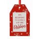Χριστουγεννιάτικo Ξύλινο Ταμπελάκι Κόκκινο (14cm)