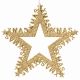 Χριστουγεννιάτικο Πλαστικό Αστεράκι Χρυσό "XMAS" (11cm) - 1 Τεμάχιο