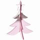 Χριστουγεννιάτικο Διακοσμητικό Ακρυλικό Δεντράκι 3D Ροζ (20cm)