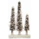Χριστουγεννιάτικος Διακοσμητικός Ξύλινος Φράχτης με 3 Δεντράκια και 40 LED Καφέ (60cm)