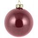 Χριστουγεννιάτικη Μπάλα Γυάλινη Ροζ Γυαλιστερή (9cm)