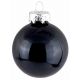 Χριστουγεννιάτικη Μπάλα Γυάλινη Μαύρη Γυαλιστερή (8cm)