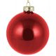 Χριστουγεννιάτικη Μπάλα Γυάλινη Κόκκινη Γυαλιστερή (8cm)