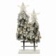 Χριστουγεννιάτικος Διακοσμητικός Ξύλινος Φράχτης με 2 Δεντράκια και 40 LED Πολύχρωμο (65cm) - 1 Τεμάχιο