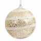 Χριστουγεννιάτικη Μπάλα Σαμπανιζέ με Λευκές Ρίγες (8cm)