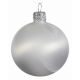 Χριστουγεννιάτικη Μπάλα Γυάλινη Λευκή (8cm)