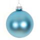 Χριστουγεννιάτικη Μπάλα Γυάλινη Γαλάζια Ματ (8cm)