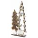 Χριστουγεννιάτικο Ξύλινο Διακοσμητικό με Δέντρα και Γούνα (30cm) - 1 Τεμάχιο