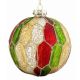 Χριστουγεννιάτικη Μπάλα Γυάλινη Πολύχρωμη Κυψελωτή - Σετ 4 Τεμ. (10cm)