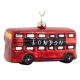 Χριστουγεννιάτικo Γυάλινo Λεωφορείο Κόκκινο (9cm) - 1 Τεμάχιο