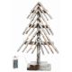Χριστουγεννιάτικο Διακοσμητικό Ξύλινο Δεντράκι Χιονισμένο με 30 LED (60cm) - 1 Τεμάχιο