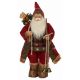 Χριστουγεννιάτικος Διακοσμητικός Πλαστικός Άγιος Βασίλης Κόκκινος με Αρκουδάκι (30cm)