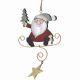 Χριστουγεννιάτικος Ξύλινος Άγιος Βασίλης με Αστέρι (17cm)