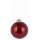 Χριστουγεννιάτικη Μπάλα Γυάλινη Κόκκινη Περλέ (8cm)