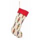 Χριστουγεννιάτικη Διακοσμητική Κάλτσα Μπεζ  με Καρυοθραύστες (50cm)