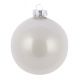 Χριστουγεννιάτικη Μπάλα Γυάλινη Λευκή Περλέ (8cm)