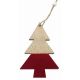 Χριστουγεννιάτικο Ξύλινο Δεντράκι Κόκκινο (11cm)