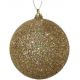 Χριστουγεννιάτικη Μπάλα Χρυσή με Χρυσόσκονη - 10 cm
