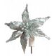 Χριστουγεννιάτικο Λουλούδι Ασημί με Γκι (25cm)