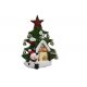 Χριστουγεννιάτικο Φωτιζόμενο Κεραμικό Δεντράκι Πολύχρωμο (16cm) - 1 Τεμάχιο